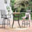 Outdoor 3-piece PVC-coated polyester Bar Set, Swivel Bar Stools And Bar Table, Gray