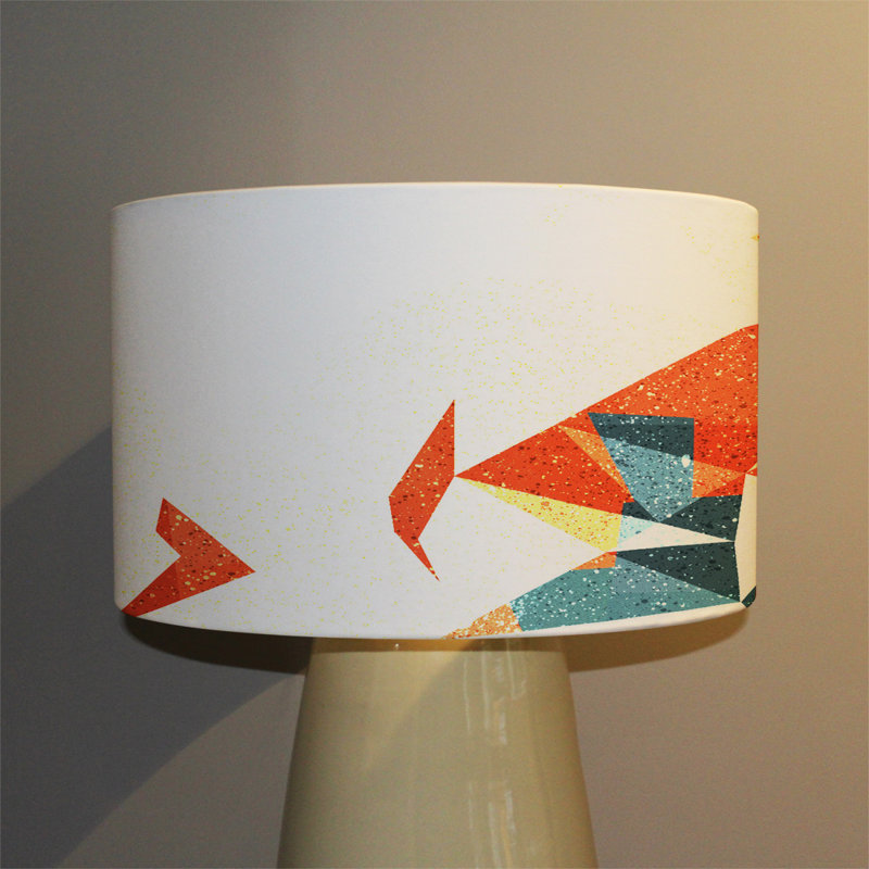 Cotton Drum Lamp Shade ( Uno ), 22cm H x 25cm W x 25cm D