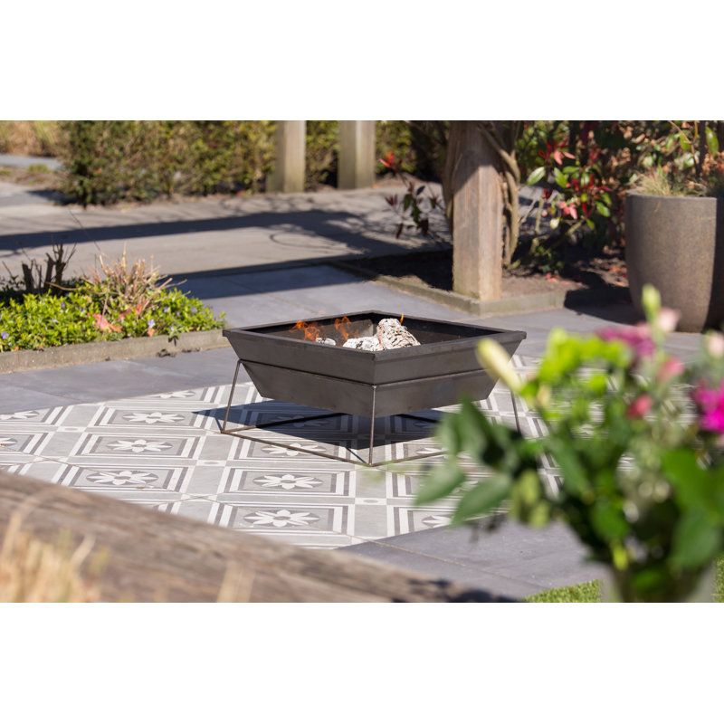 Reso Square Steel Wood Burning Fire Pit
