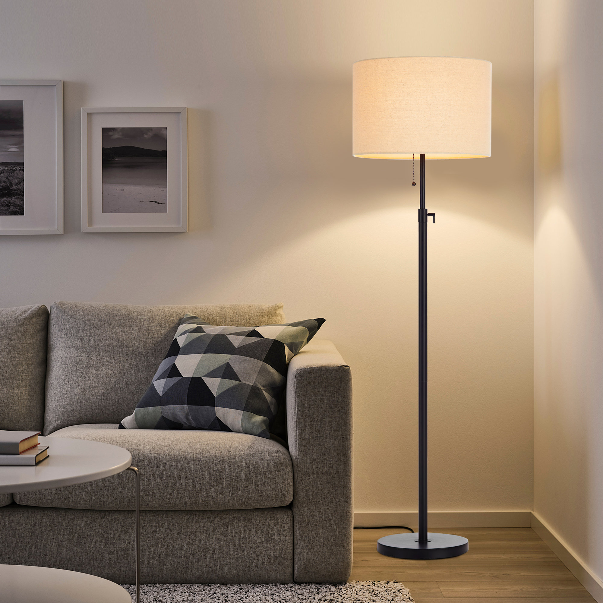 Kelliann 64.5" Adjustable Floor Lamp, Black