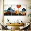 Ensemble de 3 montagnes montagneuses sur toile-92790449