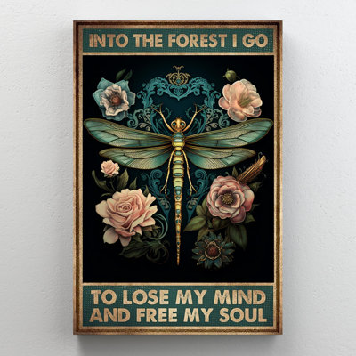 Dragonfly Into The Forest I Go - 1 Piece Rectangle " Dragonfly Into The Forest I Go "