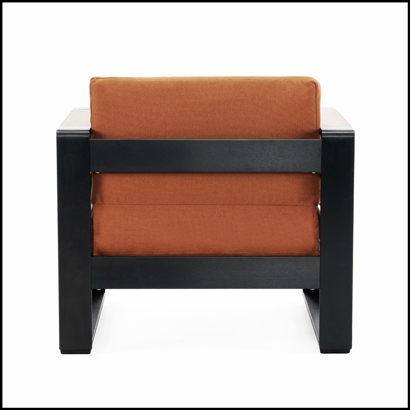 Fauteuil club Giovanna - siège d'extérieur léger et résistant à la rouille pour un confort et une durabilité maximaux, Orange