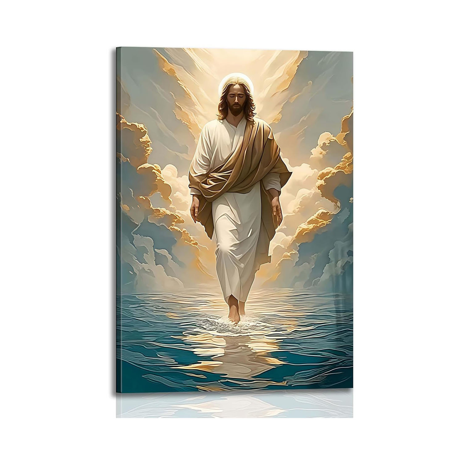 Winston Porter Framed Jesus Walking On Water Canvas Print Wall Art ...
