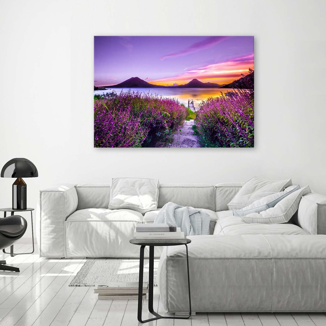 Leinwandbild Lavender Lake Landscape