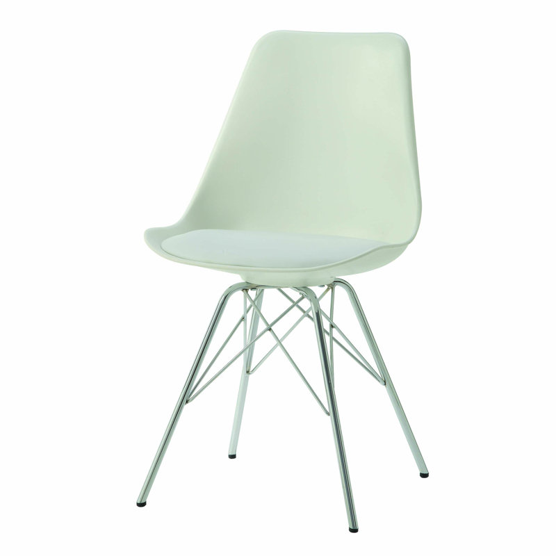 Caffey 19'' H Upholstered Side Chair, White