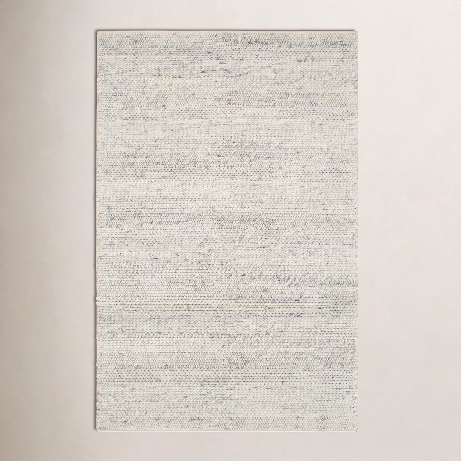Zekia Beige Gray Flatweave Wool Rug, Rectangle 2' x 3'
