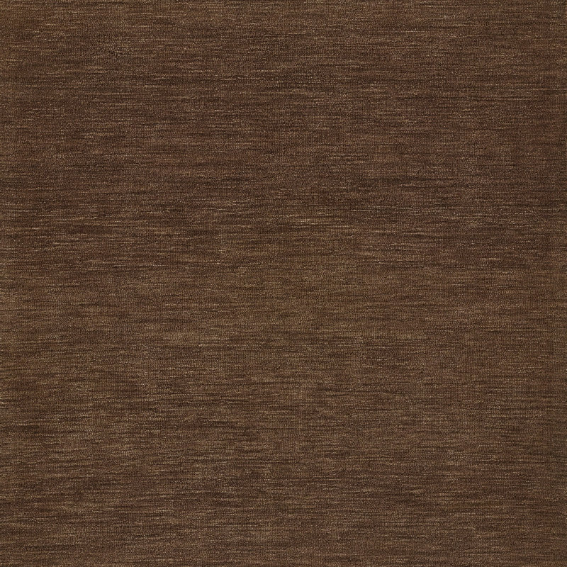 Tapis brun en laine touffeté à la main de couleur unie Ebern Designs, Rectangle de 5 pi x 8 pi