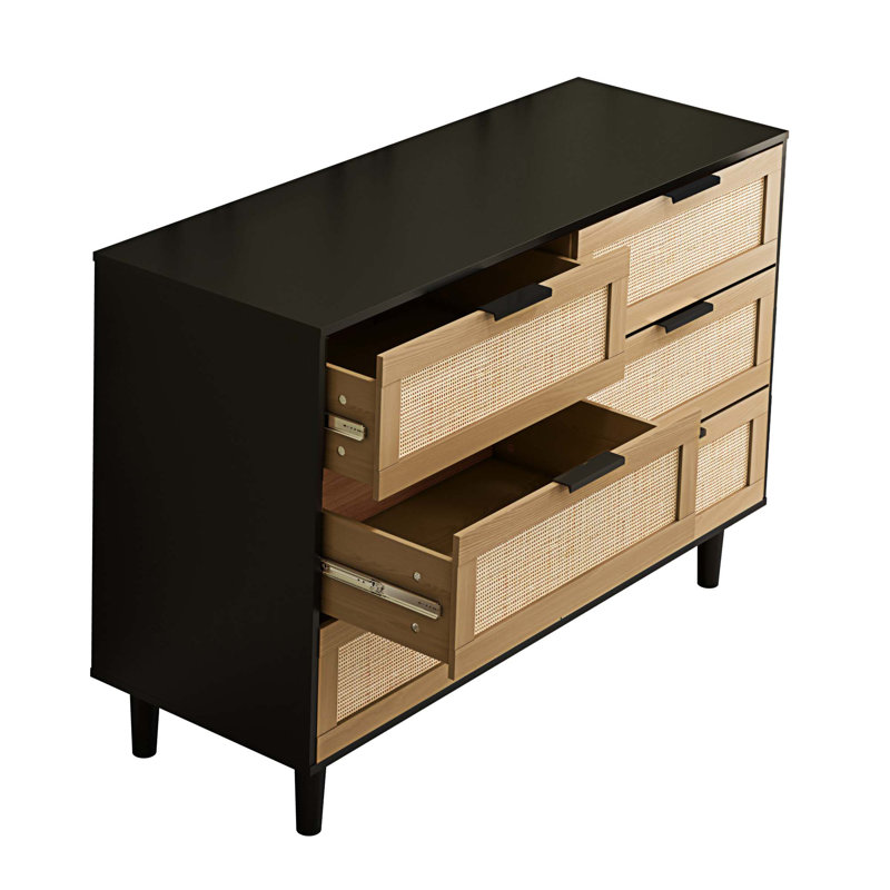 Commode d'appoint Junor, Doré, Chêne / naturel clair