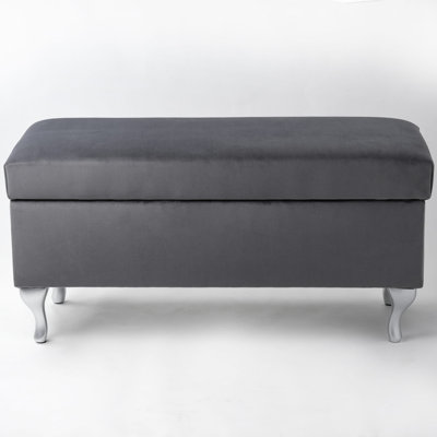Polyester Upholstered Bench with Flip Top