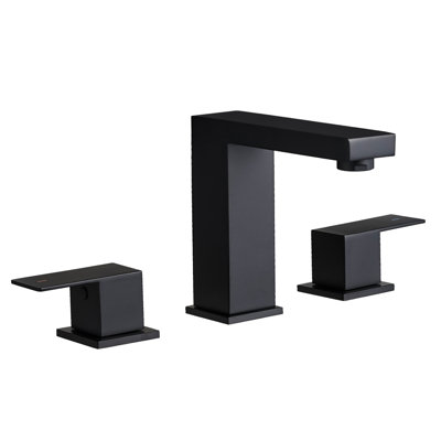 Robinets de salle de bain en acier inoxydable pour lavabo 3 trous noir mat 8 pouces Robinet de lavabo de salle de bain Robinet à poignée double Robinet de salle de bain Robinet de lavabo avec tuyau