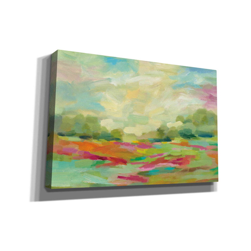 «Epic Graffiti» «Sunny Fields» par Silvia Vassileva, art mural sur toile, 40 po x 60 po