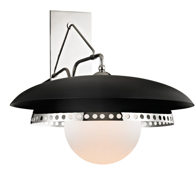Travianna Armed Sconce, Polished Nickel