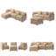Canapé modulaire en L 105 po avec repose-pieds modulaire de 105 po en L chenille doux-2050893329