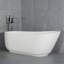 Baignoire de trempage ovale en résine 67 po avec trop-plein pour salle de bain