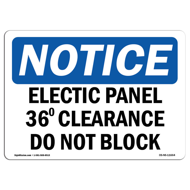 Panneau électrique 36 "Ne pas bloquer" panneau en aluminium 10 po x 7 po