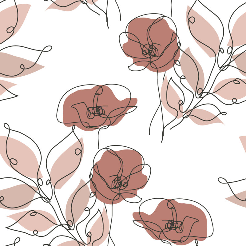 Floral Tile, 2.08' W x 10.42' L