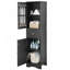 Grande armoire de salle de bain autoportante avec tiroir et portes, tablette réglable, panneau de fibres à densité moyenne et acrylique-929730097