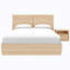 Ensemble de chambre à coucher 2 pièces avec tête de lit Dean, cadre de lit à lattes, 1 table de chevet-36689193-36689366