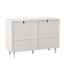 Commode avec 6 tiroirs, 42,54 po, blanc. Pour la chambre à coucher et le salon, option de rangement efficace. Armoire blanche de 6 po. Espace moderne et suffisant