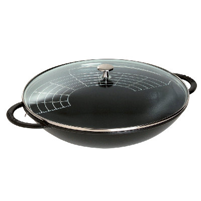 Staub Cast Iron 6-qt Wok - Matte Black