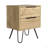 Augusta 2 Nightstand End Table Side Table Four Legs Two Drawers Light Oak-1831729367