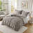 Gia Gray Back Print Long Fur 3-Piece Full/Queen Comforter Mini Set-1918273327-1981760937