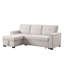 Canapé modulaire en tissu tissé beige avec canapé-lit Largeur de la commode avec rangement