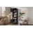 Slim Storage Cabinet With Glass Shelves