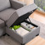 Canapé modulaire polyvalent avec méridienne convertible et repose-pieds, idéal pour des sièges flexibles et beaucoup de rangement dans tout espace de vie.