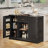 45.7''W  3 Drawer Sideboard with Pantry Doors, Adjustable Shelves and Large Drawer-554902958