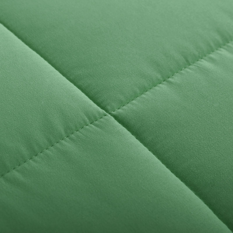 Ensemble d'édredon en microfibre 5/7-pièces , Vert gazon, Édredon de grande taille et 6 pièces supplément
