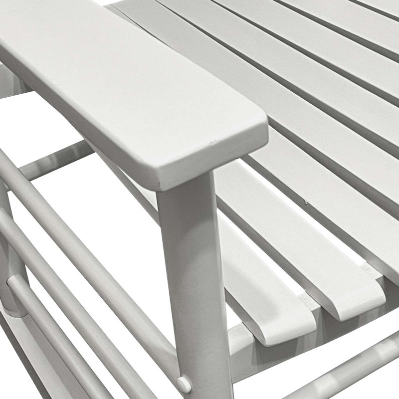 Chaise berçante balcon porche adulte, Blanc