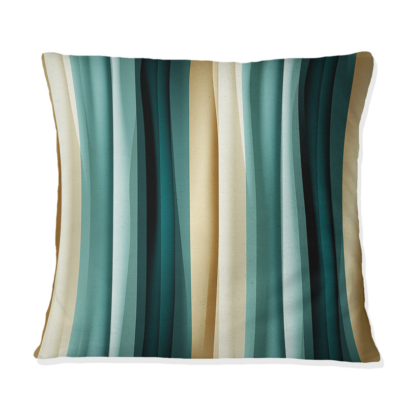 Whispers Of Luxury Striped Motif - Coussin décoratif, H 18 po x l 18 po