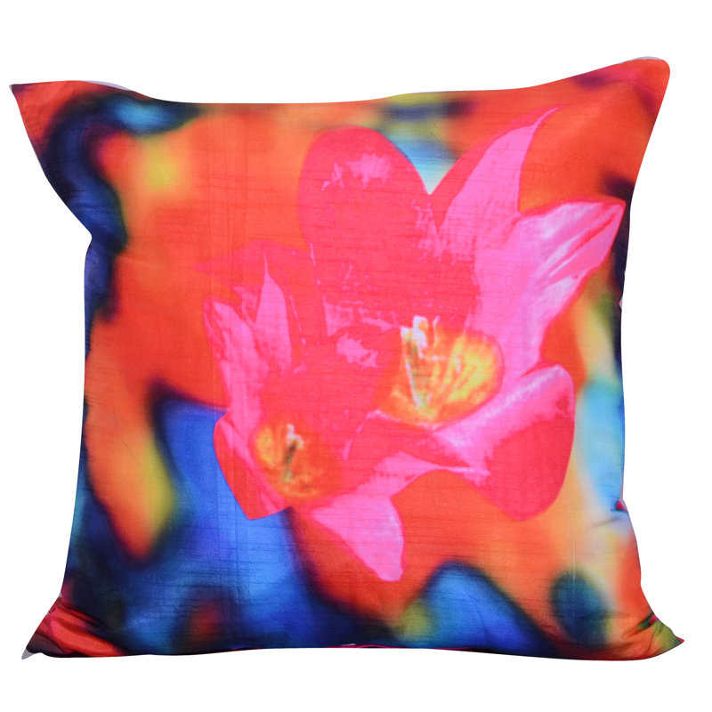 Floral Reversible Throw Pillow, Pink