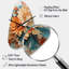 Horloge murale orange, bleu sarcelle, tourbillon botanique et tourbillon I - Botanicals-104237907