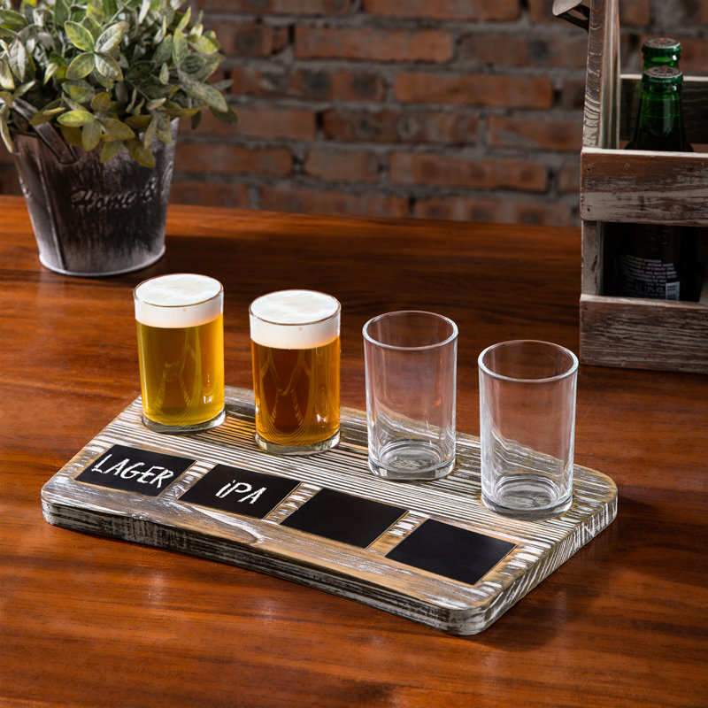 4 Piece 177ml Glass Shot Glass Set, Brown