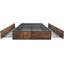 Structure de lit CAPHAUS Meghans avec base de matelas, support de lattes, chêne rustique-1114376777