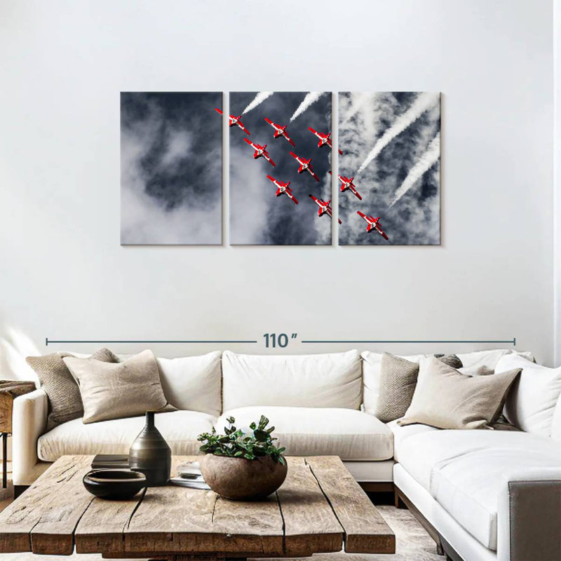 Mehar Red Epic Airplanes, 36" H x 74" W