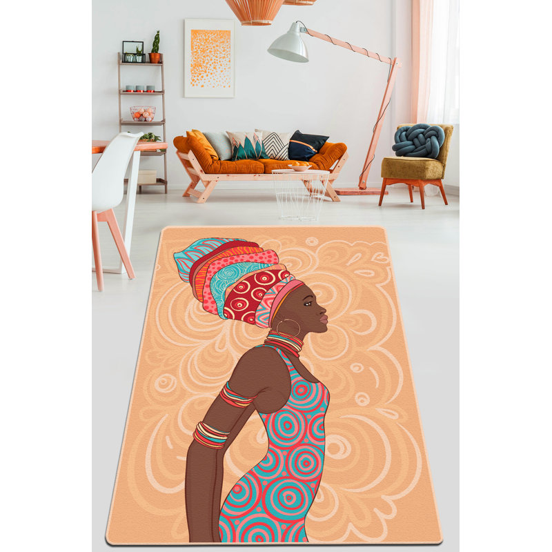 Stylish Area Rug, 5.2 x 7.5 Feet, 100% Polyester, 0.4-inch Pile Height | Antibacterial, Non-Slip Underside, Machine Washable | Perfect for Living Room, Bedroom, or Dining Area | Easy Care, Elegant Design