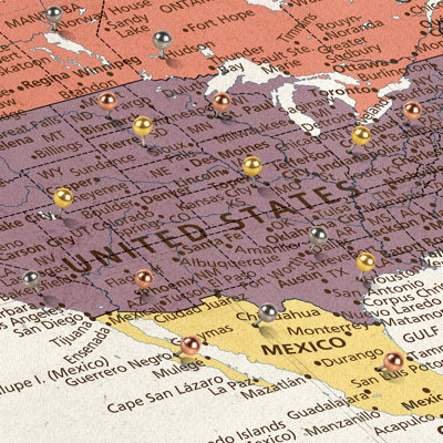 " Push Pin World Maps "