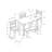 Dining Set, 5Pcs Set, 40" Rectangular, Kitchen, Small, Metal