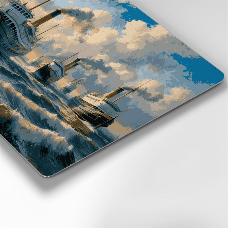 Art nautique gris, H 12 po x l 18 po