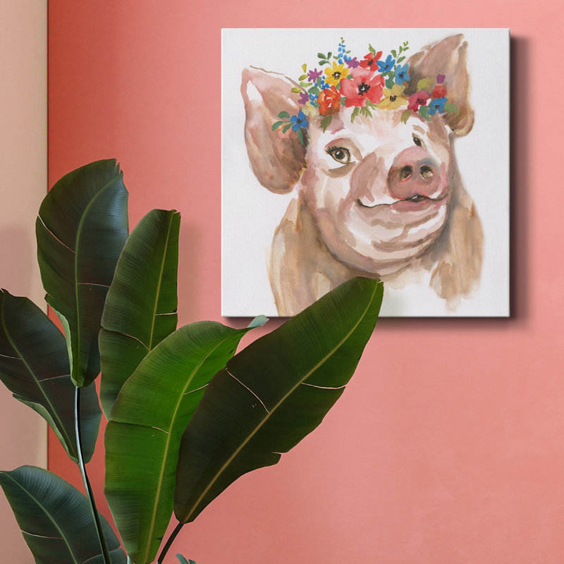 " Royal Pig ", 10" H x 10" W x 1.5" D