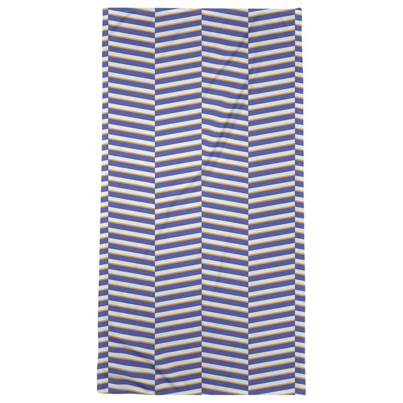 Jaya Bath Towel, Blue/Gray/Orange