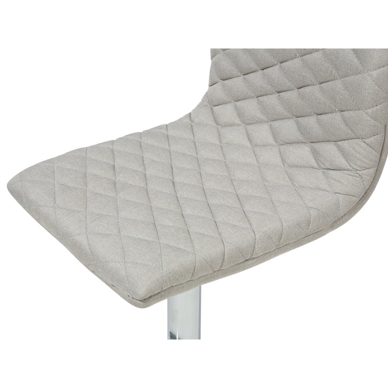 Laurel Swivel Upholstered Adjustable Height Counter Stool with Metal Frame, Beige