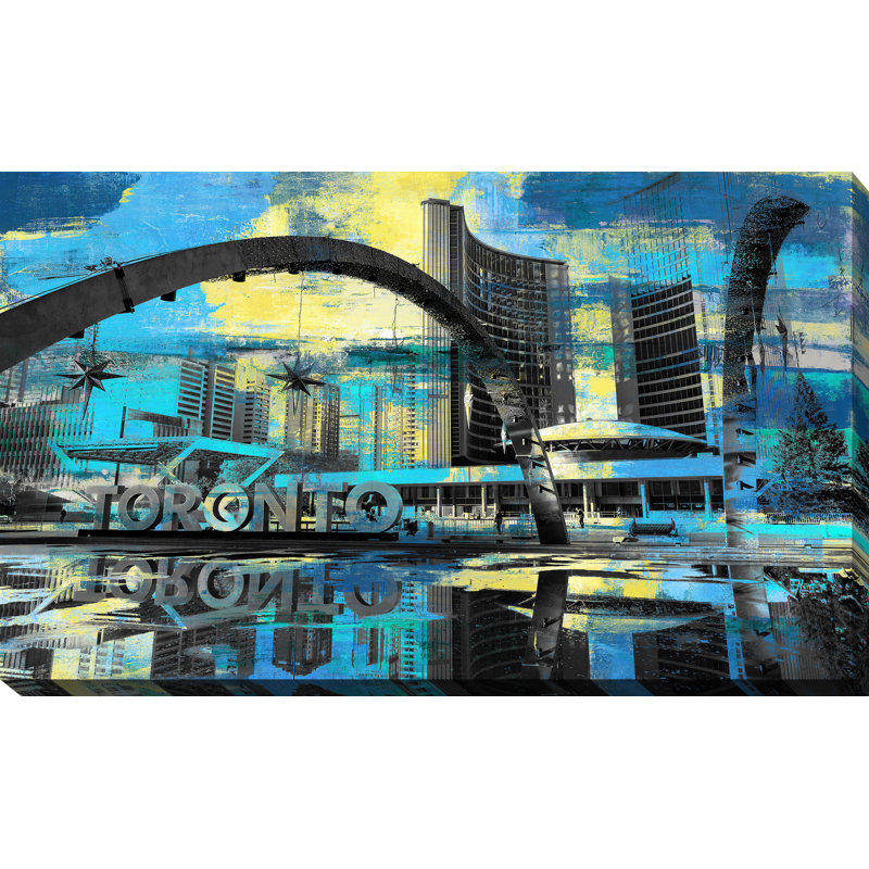 « toronto nathan phillips square i », reproduction d’impression sur toile tendue, H 18 po x l 30 po
