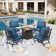 Asfand 4 - Person Outdoor Seating Group with Rocking Lounge Chairs&  Firepit Table