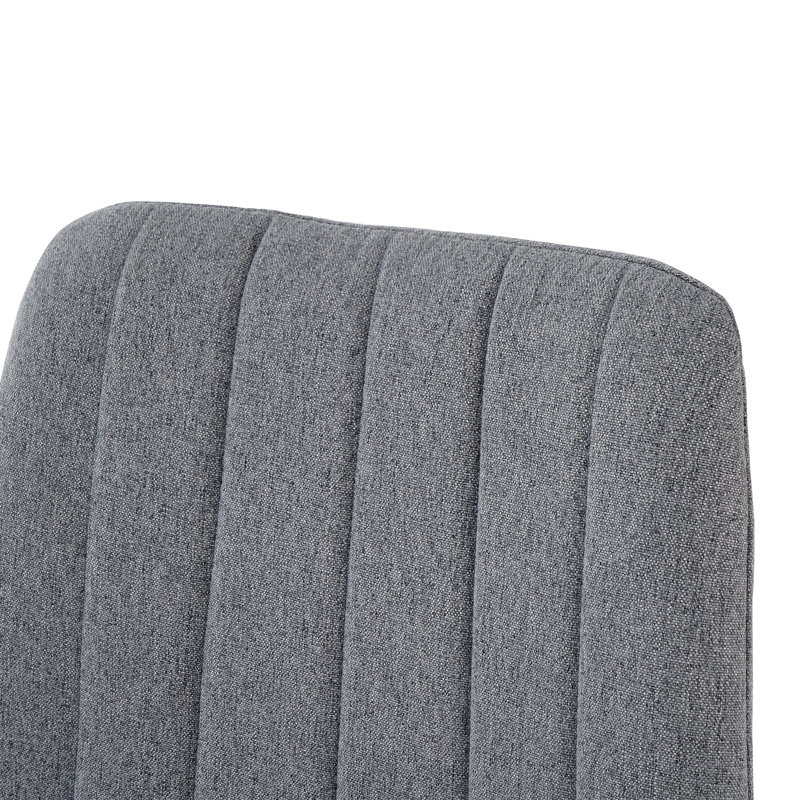 Chaise d'appoint en lin capitonné Beachwood, Gris foncé