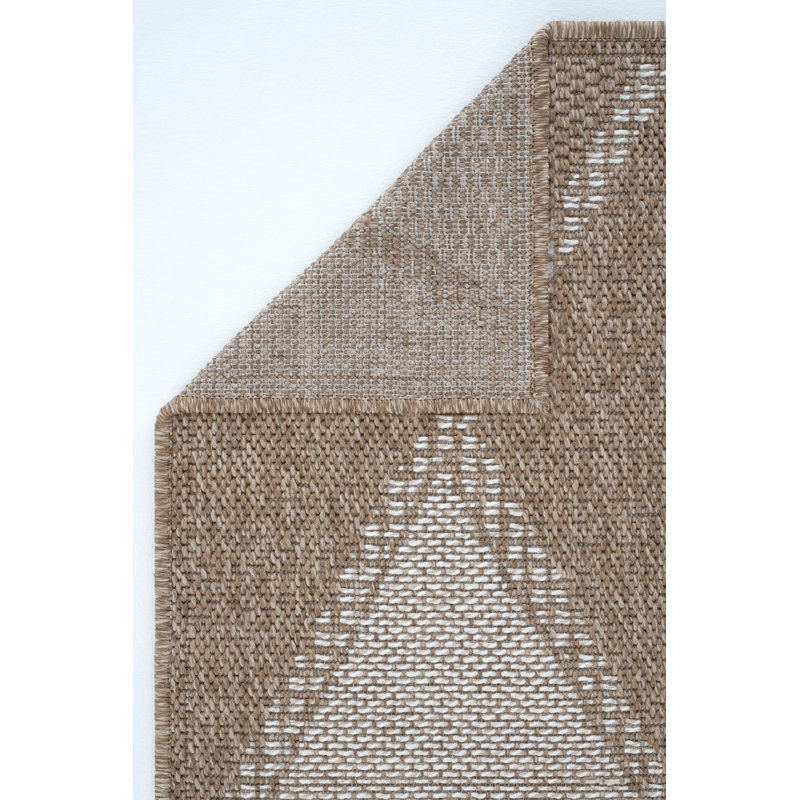 Reinlinde Geometric Machine Made Indoor / Outdoor Area Rug, Rectangle 80 x 150cm